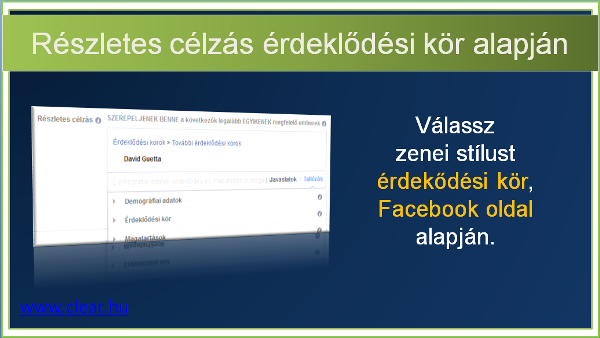 Facebook hirdetés célzás érdeklődési kör alapján