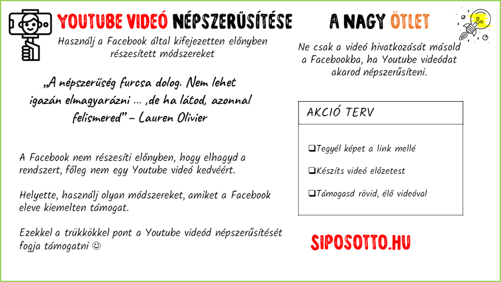 Youtube videó népszerűsítése a Facebookon